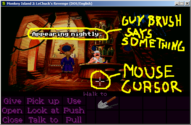 "Guybrush can move his mouse cursor while he speaks!" 